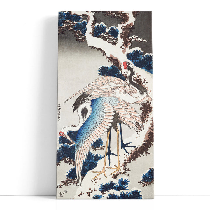 Cranes on a Snowy Tree, 1834 - Canvas Print Wall Art
