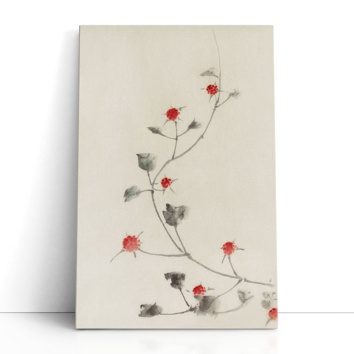 Small Red Blossoms on a Vine- Canvas Print Wall Art