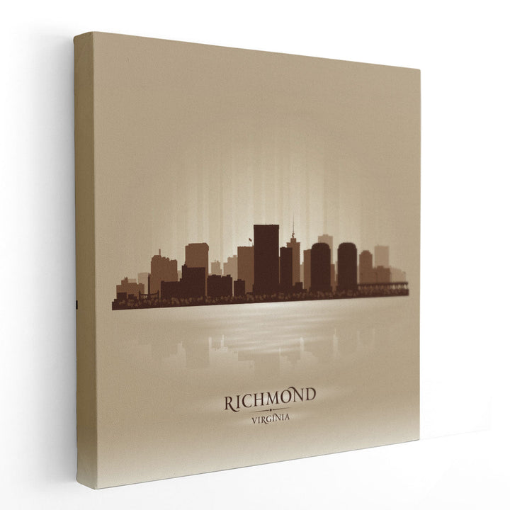 Richmond, Virginia City Skyline - Canvas Print Wall Art