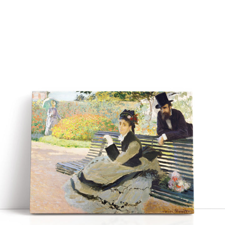 Camille Monet on a Garden Bench, 1873 - Canvas Print Wall Art
