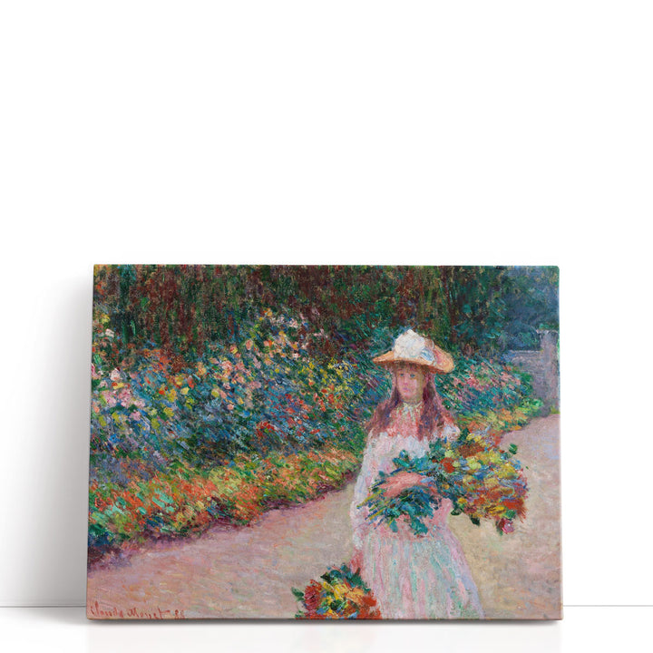 Jeune fille dans le Jardin de Giverny, 1888 - Canvas Print Wall Art