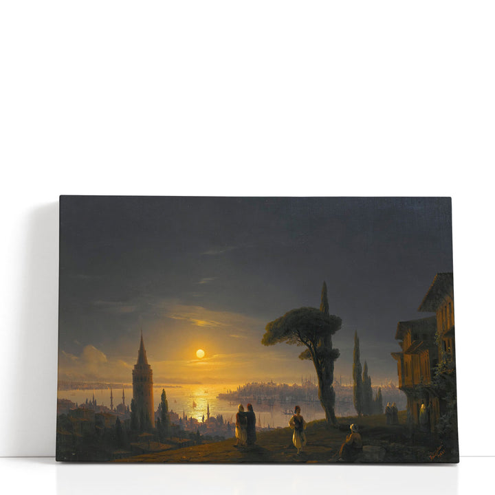 The Galata Tower by Moonlight, 1845 - Canvas Print Wall Art