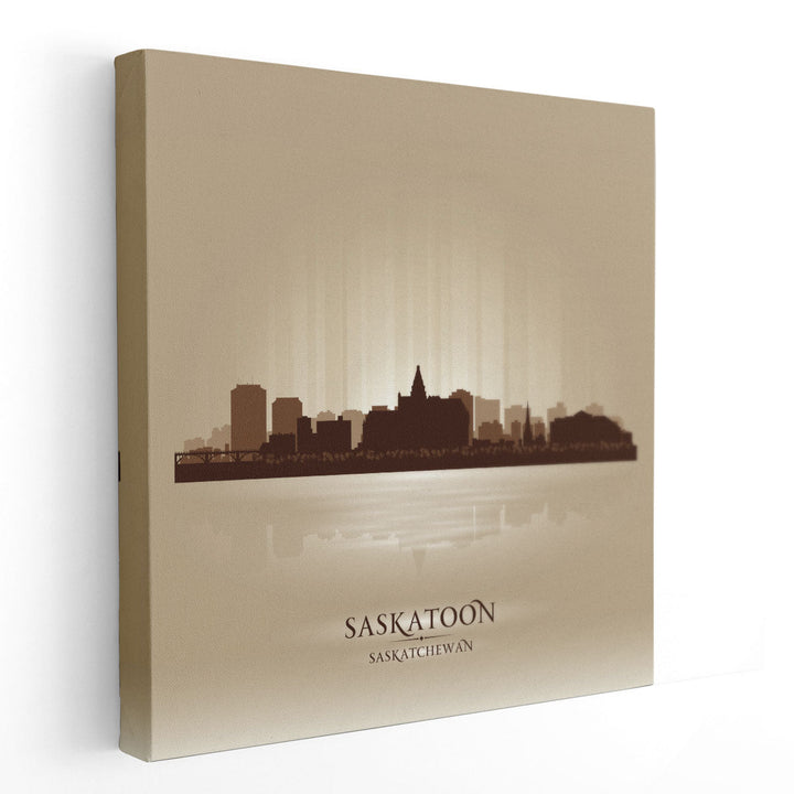 Saskatoon Saskatchewan, City Skyline - Canvas Print Wall Art