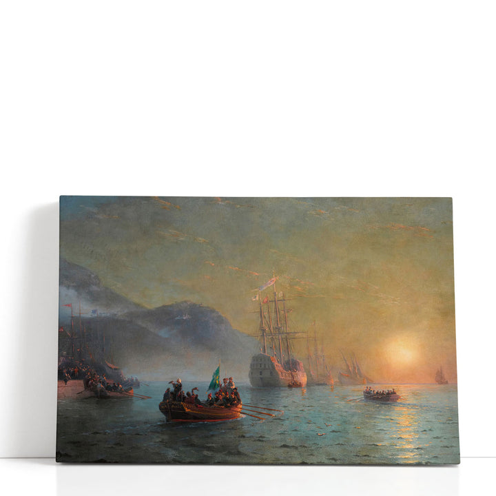 Columbus’ Farewell before Starting on his Voyage from Port Palos in Spain - Canvas Print Wall Art