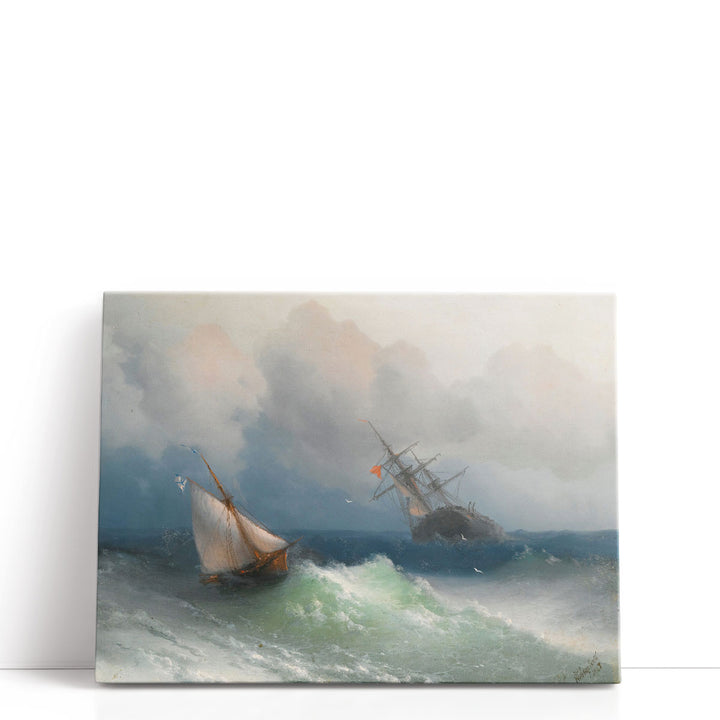Two Ships at Sea, 1863 - Canvas Print Wall Art