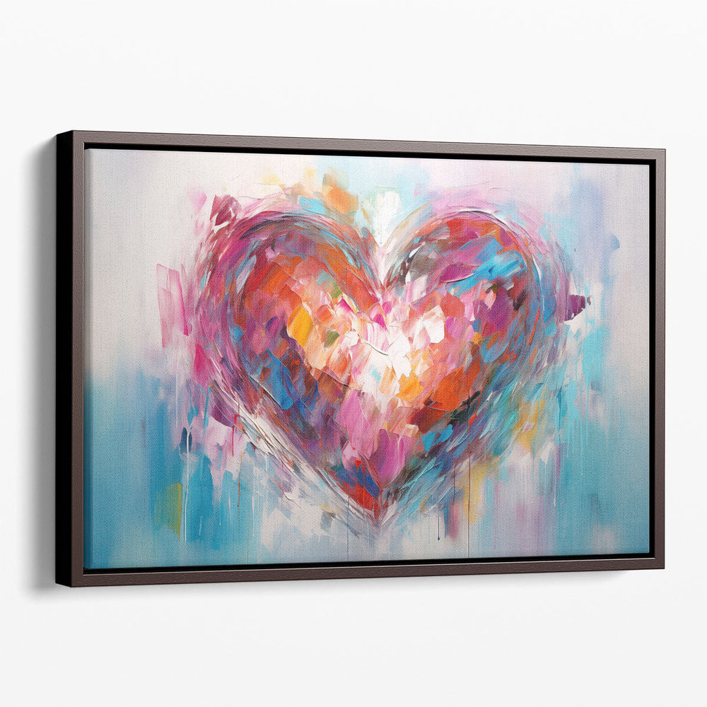 Chromatic Heartwave Symphony - Canvas Print Wall Art