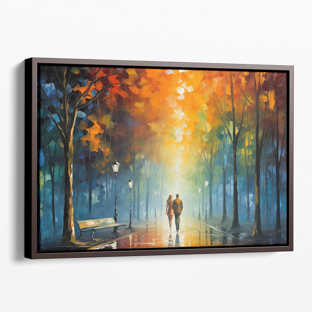 Glowing Park Romance 2 - Canvas Print Wall Art