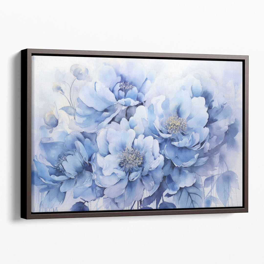 Indigo Petal Whispers - Canvas Print Wall Art