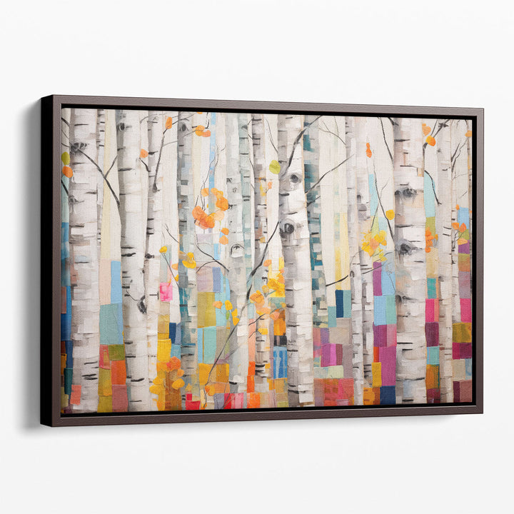 Playful Birch Grove - Canvas Print Wall Art