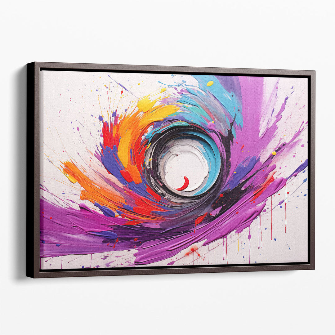 Spiraled Color Explosions - Canvas Print Wall Art