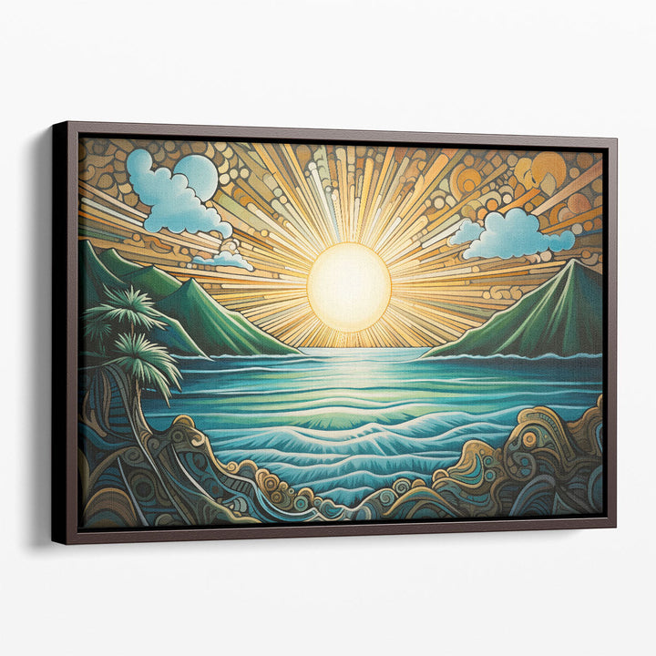 Sunlit Coastal Dreams - Canvas Print Wall Art