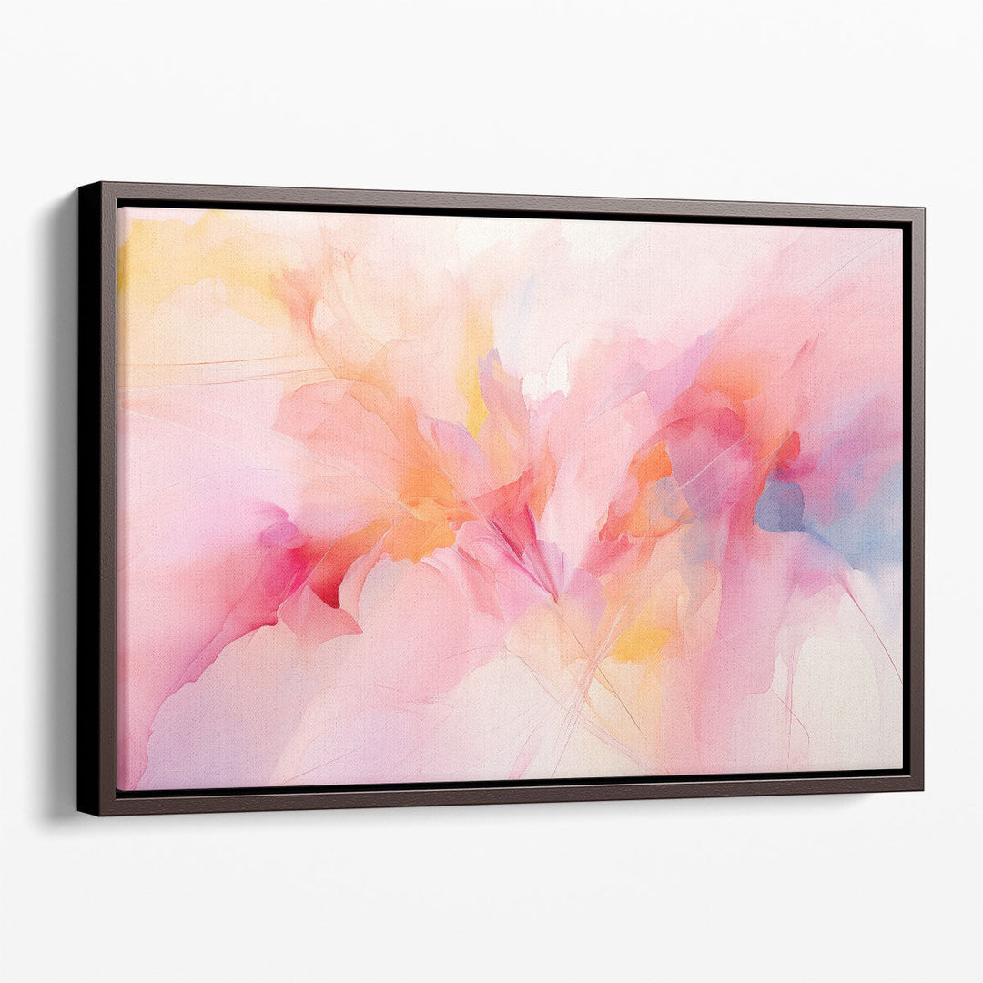 Whimsical Pink Abstraction - Canvas Print Wall Art