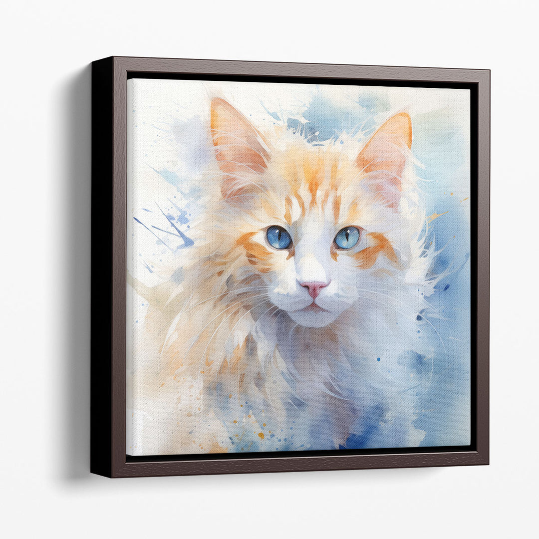 Energetic Watercolor Purr 2 - Canvas Print Wall Art