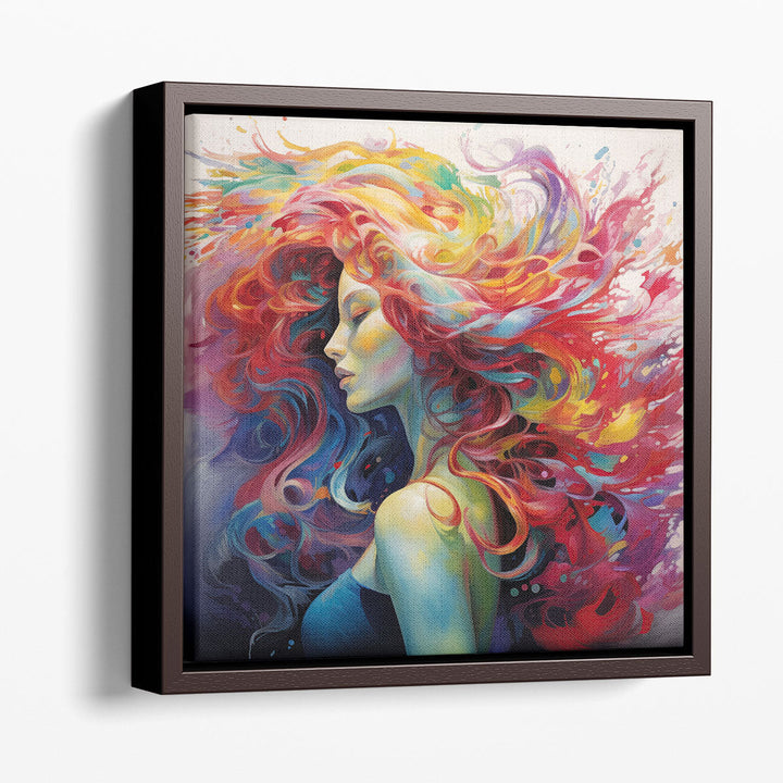 Flowing Chromatic Aura - Canvas Print Wall Art