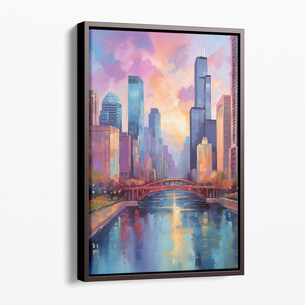 Chicago Skyline Impressions - Canvas Print Wall Art