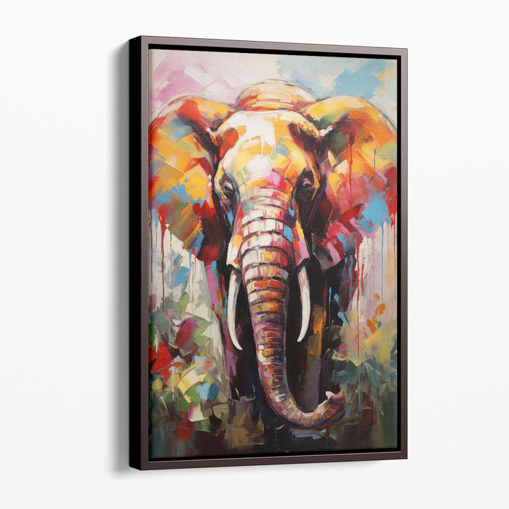 Expressive Elephant Palette - Canvas Print Wall Art