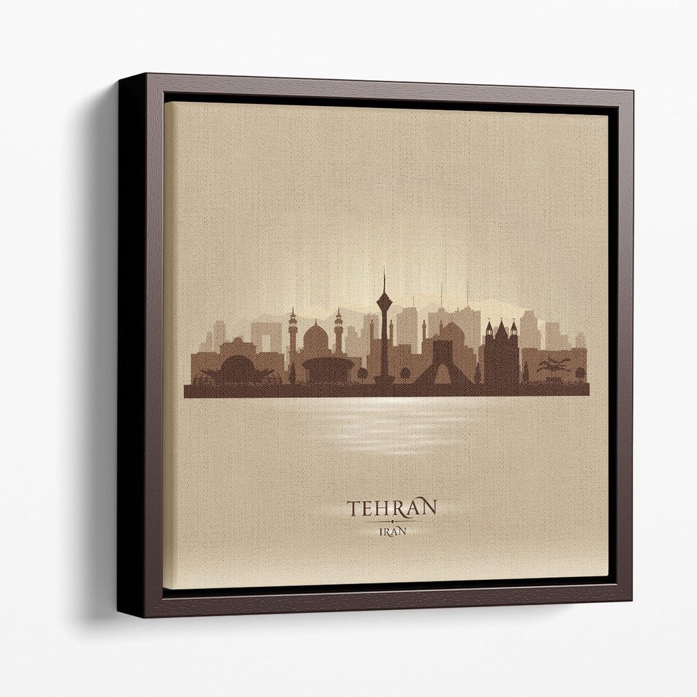 Tehran Iran, City Skyline - Canvas Print Wall Art