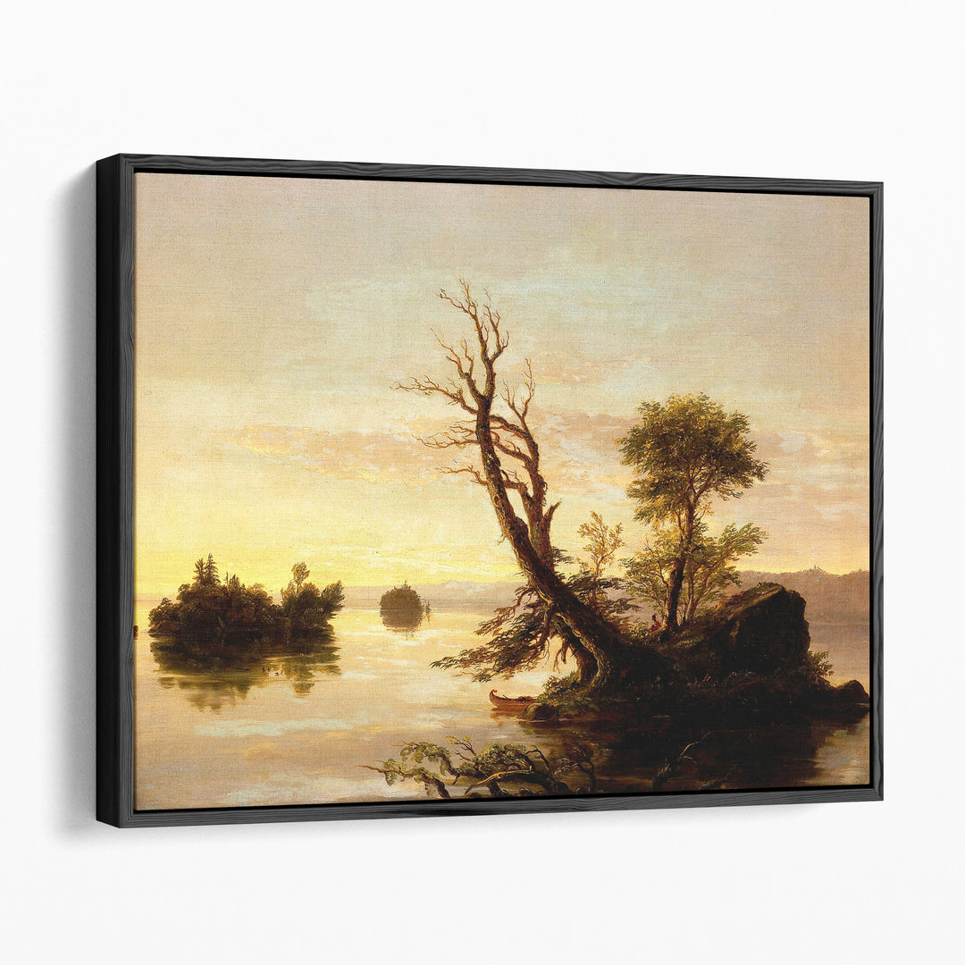 American Lake Scene, 1844 - Canvas Print Wall Art