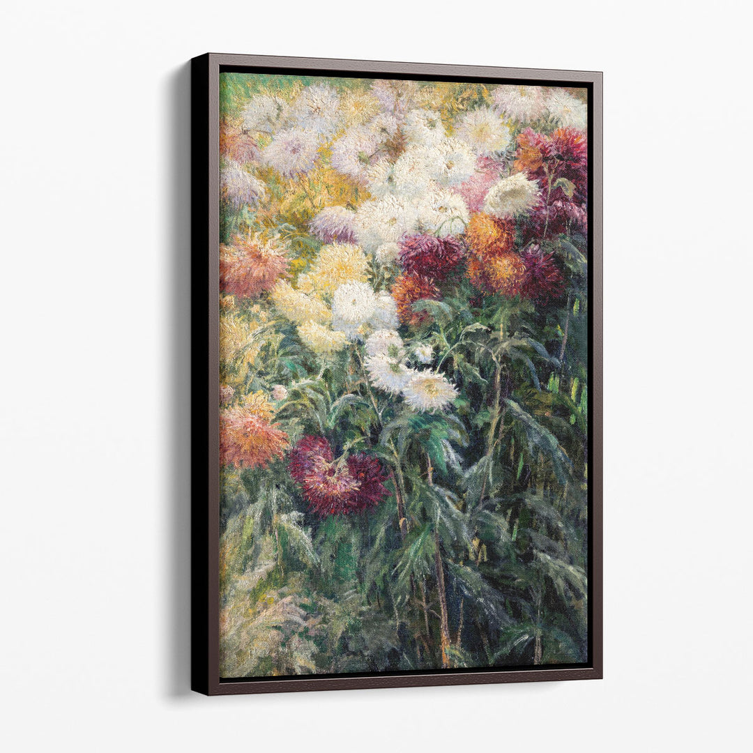 Chrysanthemums in the Garden at Petit Gennevilliers - Canvas Print Wall Art