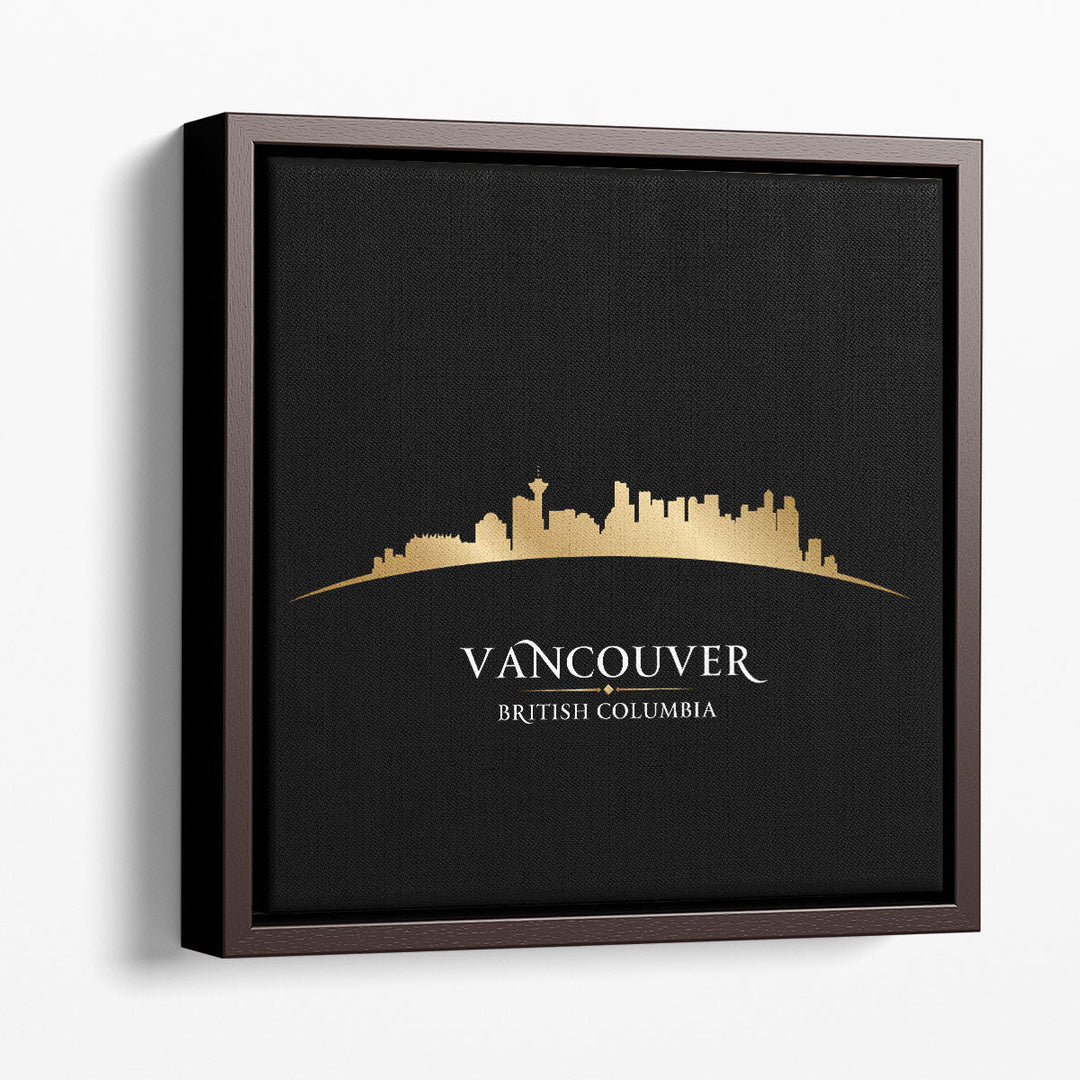 Vancouver British Columbia, City Skyline - Canvas Print Wall Art