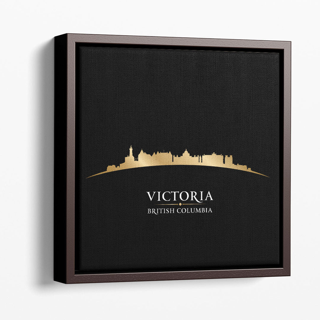 Victoria British Columbia, City Skyline - Canvas Print Wall Art