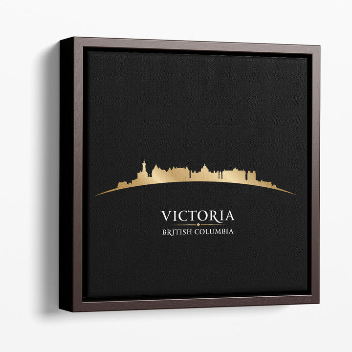 Victoria British Columbia, City Skyline - Canvas Print Wall Art