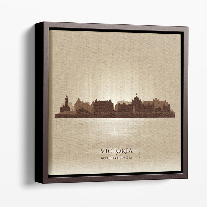 Victoria British Columbia, City Skyline - Canvas Print Wall Art