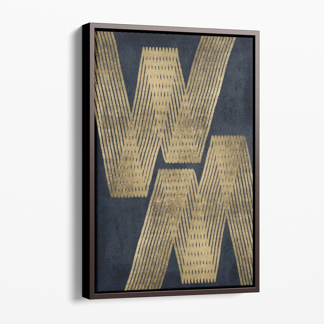 Golden Criss Cross 2 - Canvas Print Wall Art