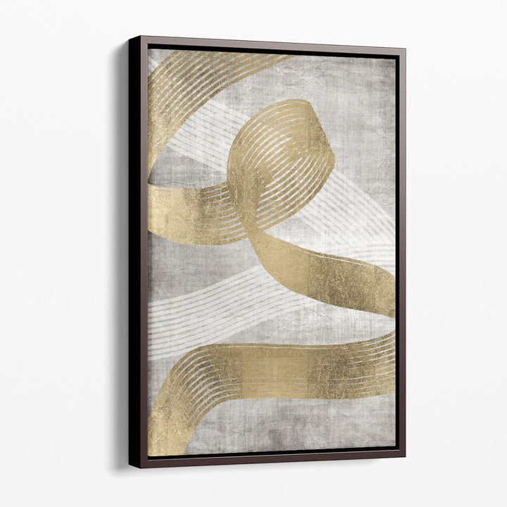 Golden Ribbon 2 - Canvas Print Wall Art