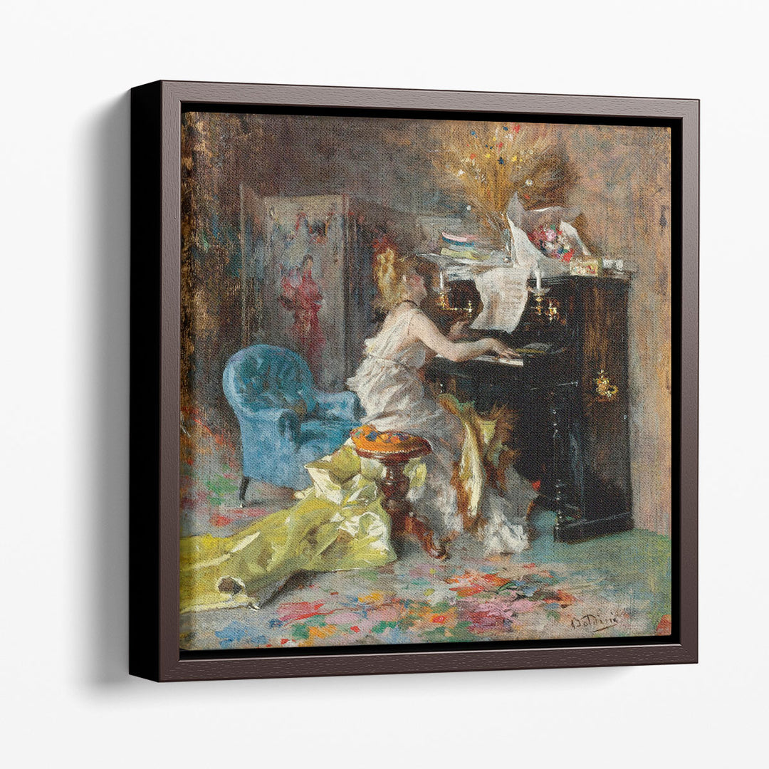 Woman at a Piano - Canvas Print Wall Art