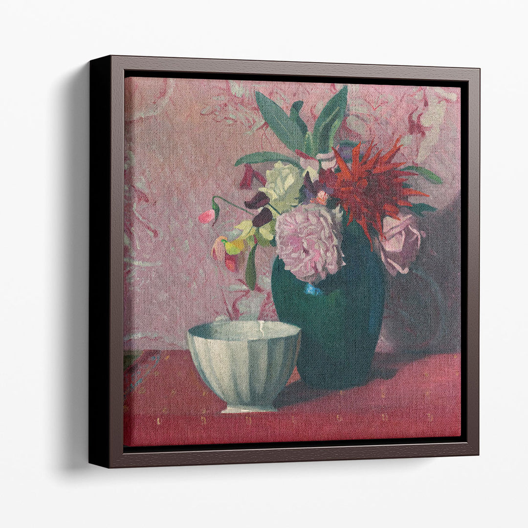 Green Vase and White Bowl, 1919 - Canvas Print Wall Art