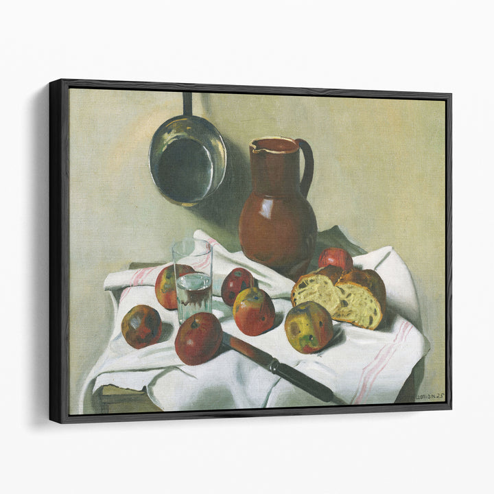 Apples, Jug, Glass of Water and Tin Pan - Canvas Print Wall Art