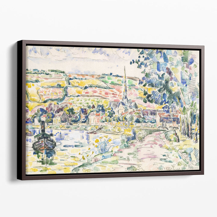 Petit Andely, The River Bank - Canvas Print Wall Art