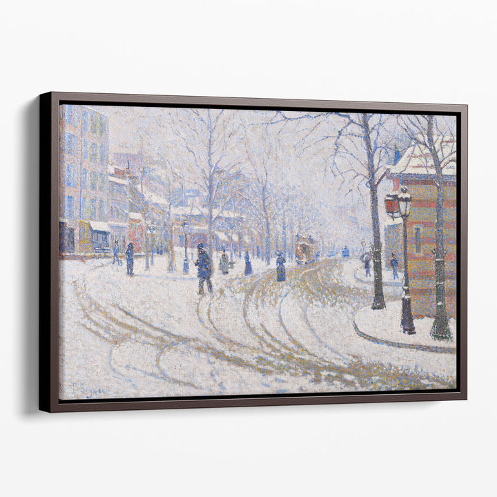 Snow, Boulevard de Clichy, Paris - Canvas Print Wall Art