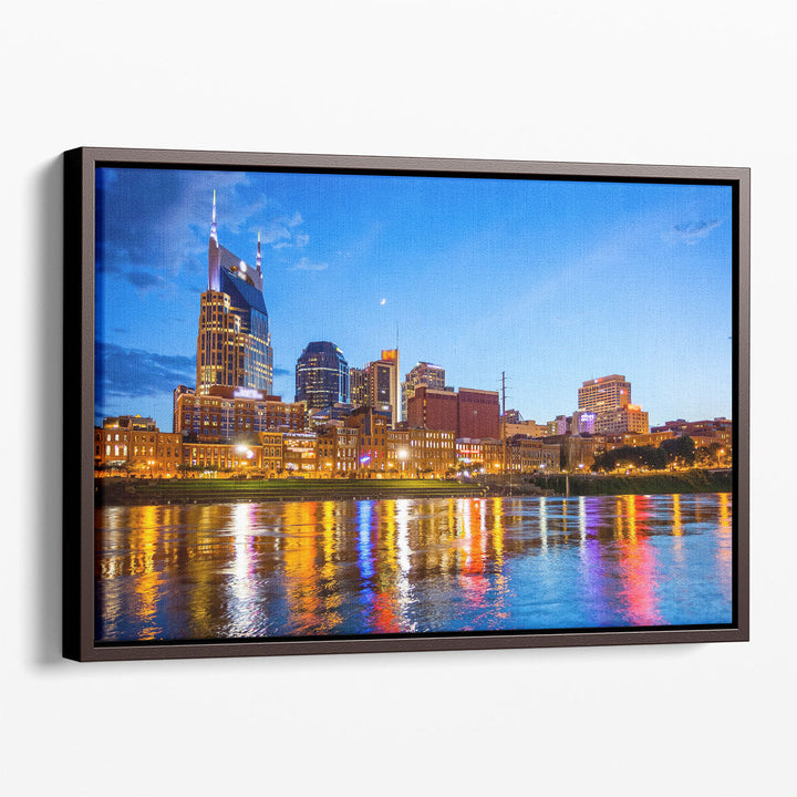 Downtown Nashville, Tennessee City Skyline - Canvas Print Wall Art