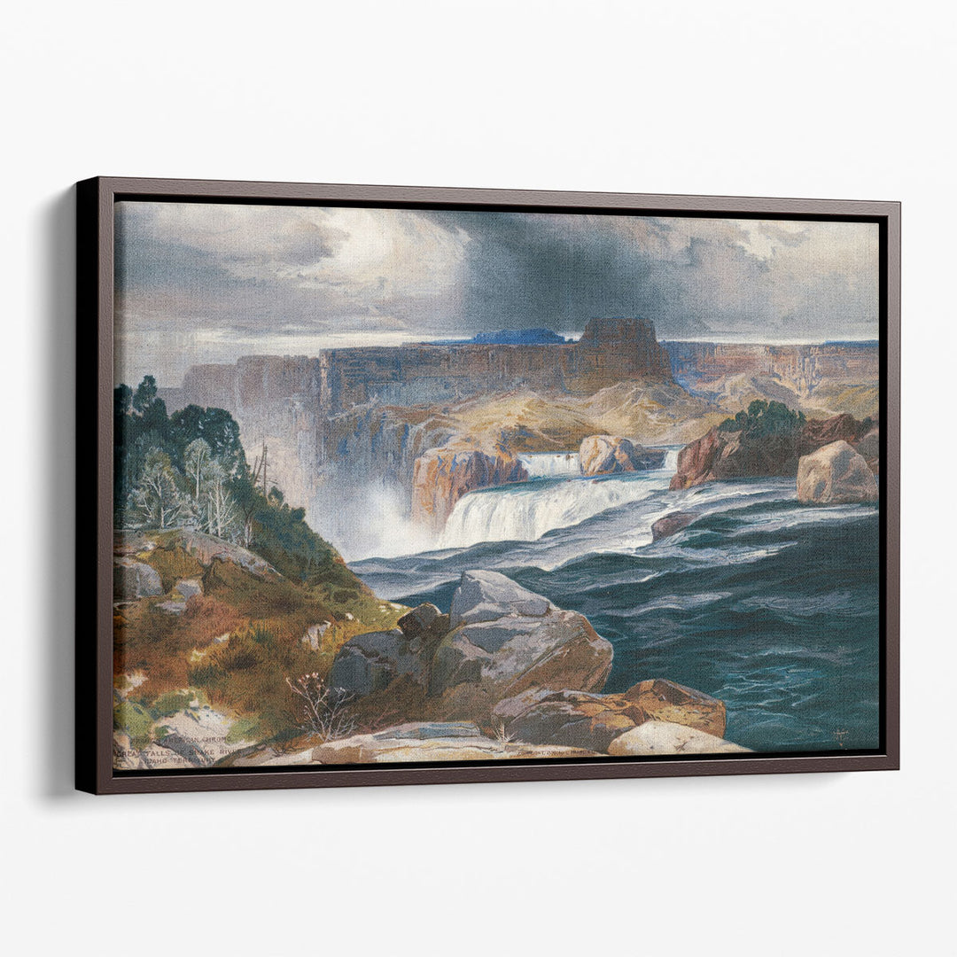 Great Falls of Snake River, Idaho Territory, 1876 - Canvas Print Wall Art