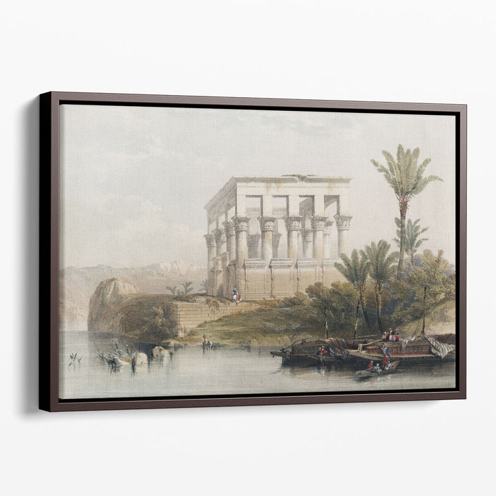 The Hypaethral Temple at Philae called the Bed of Pharaoh - Canvas Print Wall Art