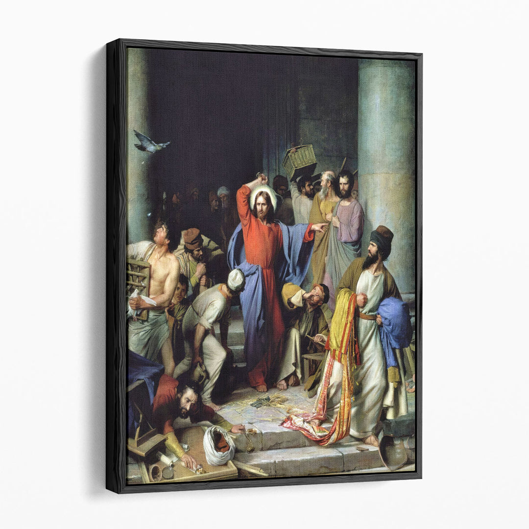 Casting Out the Money Changers - Canvas Print Wall Art