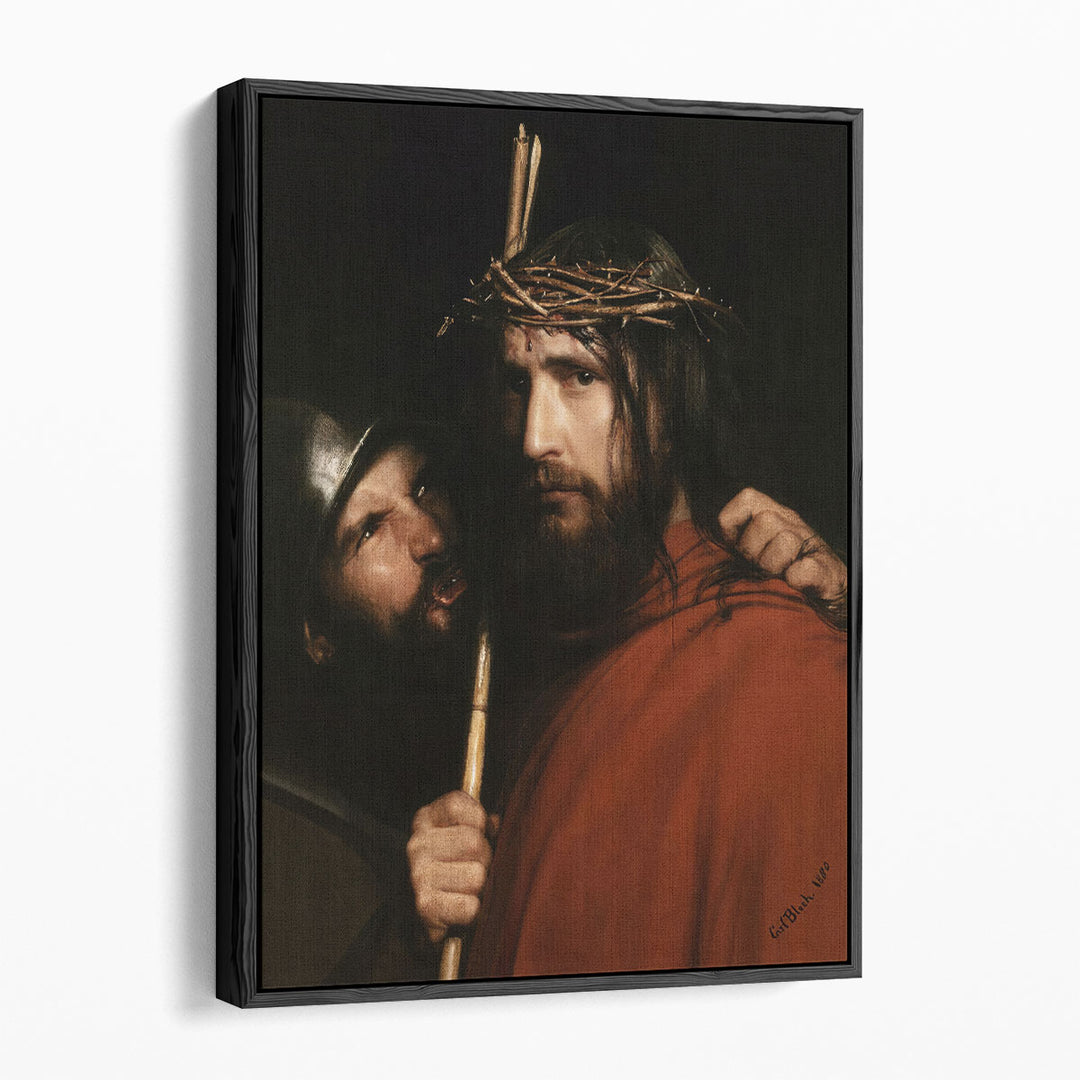 Christ with Mocking Soldier - Canvas Print Wall Art