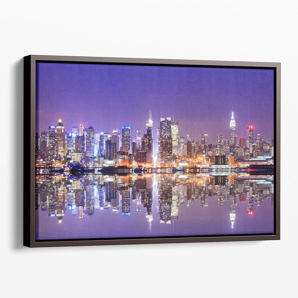 New York City Skyline During Night - Canvas Print Wall Art