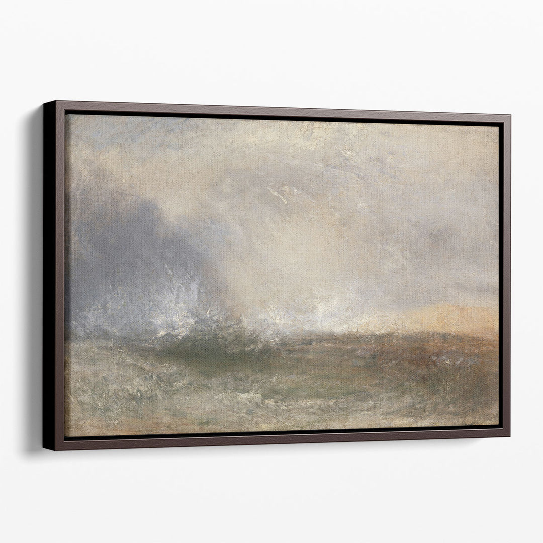 Stormy Sea Breaking on a Shore - Canvas Print Wall Art