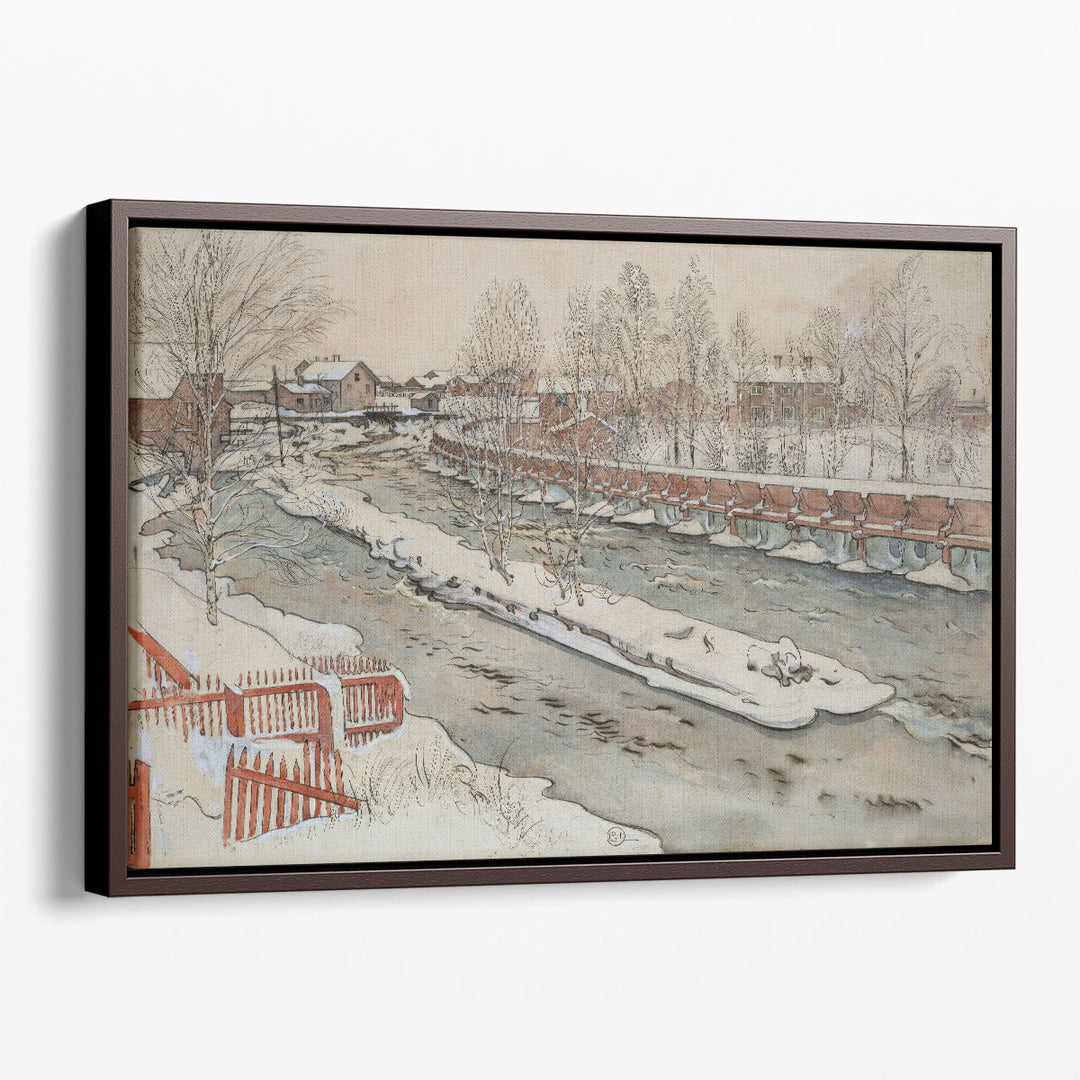 The Timber Chute, Winterscene - Canvas Print Wall Art