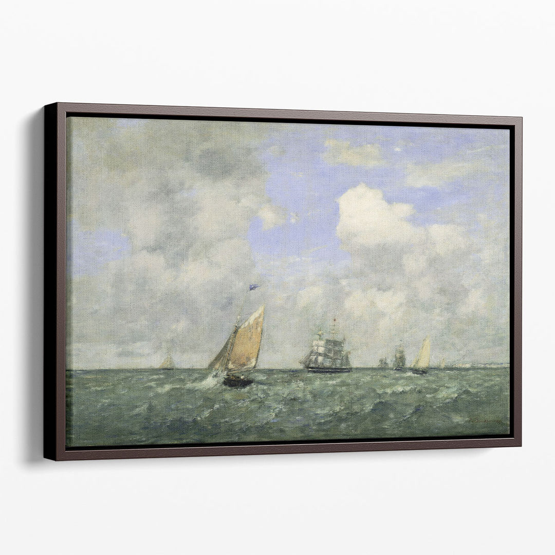 Ships and Sailing Boats Leaving Le Havre, 1887 - Canvas Print Wall Art