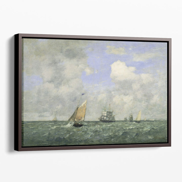 Ships and Sailing Boats Leaving Le Havre, 1887 - Canvas Print Wall Art