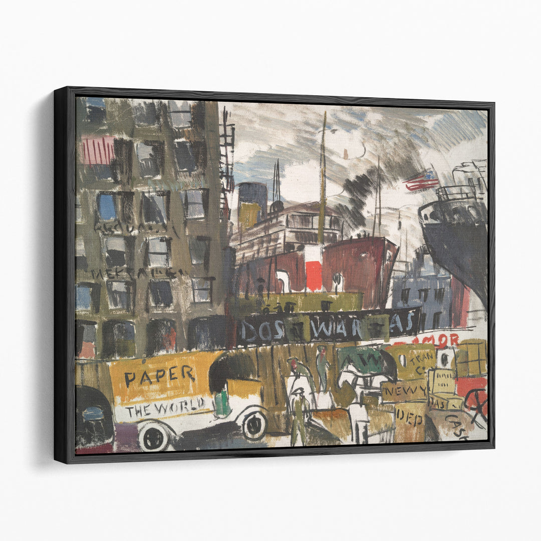 New York Docks, 1920 - Canvas Print Wall Art