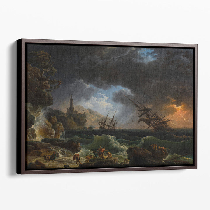 A Shipwreck in Stormy Seas - Canvas Print Wall Art