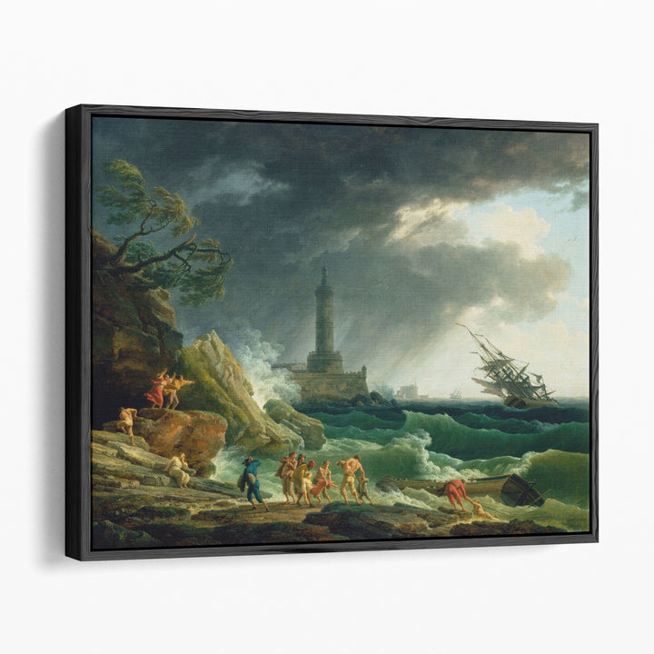 A Storm on a Mediterranean Coast - Canvas Print Wall Art