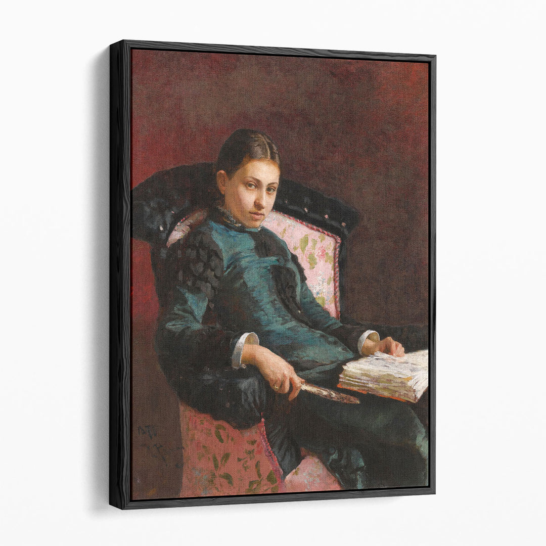 Portrait of The Artist’s Wife, Vera Repin - Canvas Print Wall Art