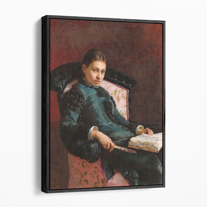 Portrait of The Artist’s Wife, Vera Repin - Canvas Print Wall Art