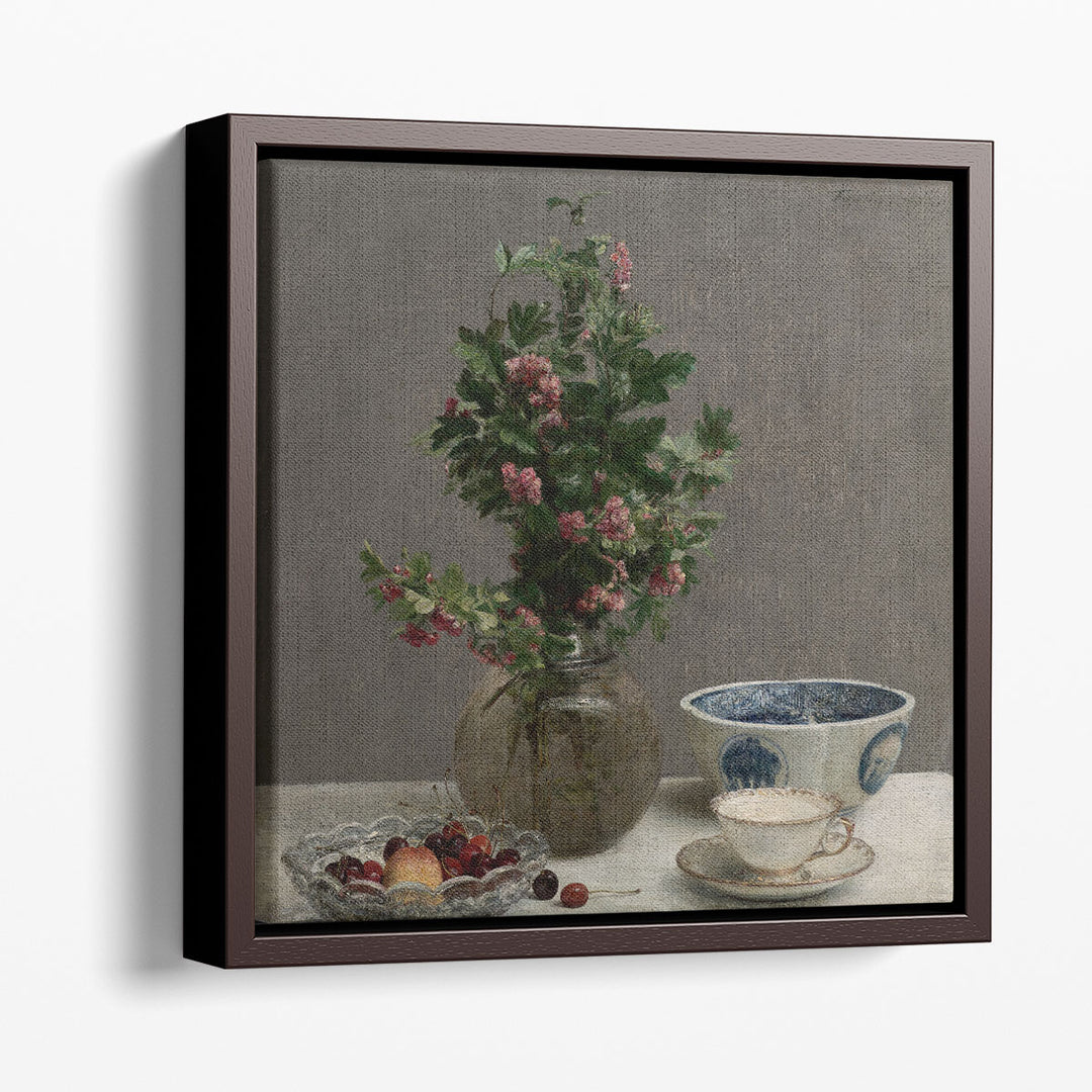 Still Life with Vase of Hawthorn - Canvas Print Wall Art